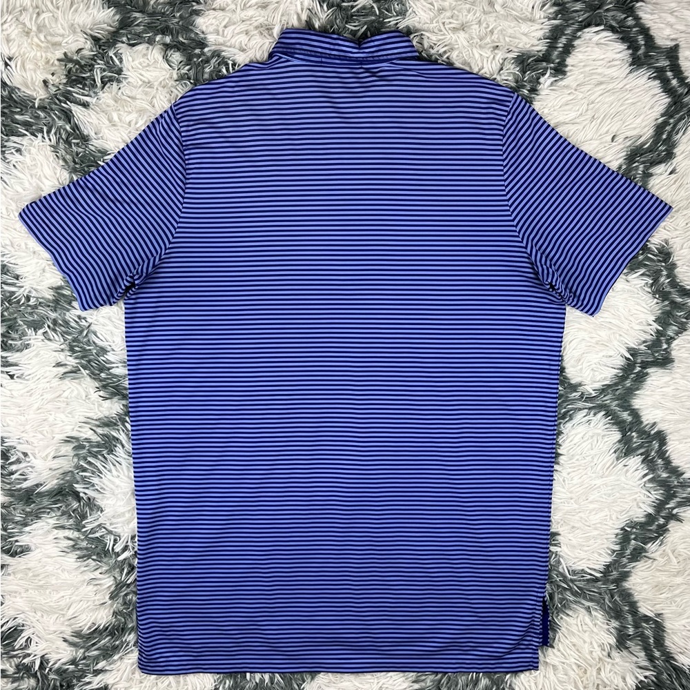 RLX Ralph Lauren Men's Casual Striped Golf Polo Shirt Blue Size Large - Picture 2 of 12